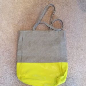 Street Level grey bag with yellow bottom